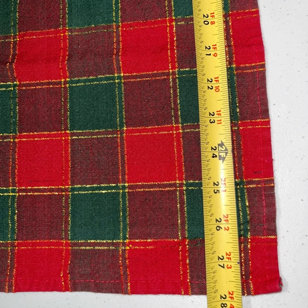 Christmas Plaid Fabric Cloth Placemat